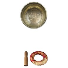 Hatae Small 虔誠現代冥想缽 雲彩六字缽 11cm + 棒 + 墊子套組, 1套, 新款