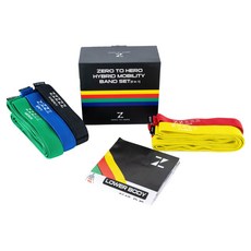 ZERO TO HERO Hybrid Mobility伸展彈力阻力帶 5件組, 1套, 黃色、紅色、綠色、藍色、黑色