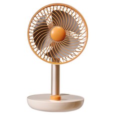 파워스톰 5단계 풍속 USB 무선 탁상용 파스텔 BLDC 저소음모터 선풍기, F8, 베이지