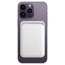 Le Meilleur MagSafe 釹磁鐵 iPhone 皮革卡夾, 白色