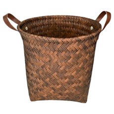 HEYJOY 感性藤編儲物圓籃, 1個, 混和色