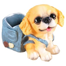 루네타 강아지 펜꽂이, 베이지, 1개
