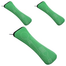 High One Pick 攜帶式拉鍊餐具盒 6.5 x 20 cm, 3個, 鮮豔綠