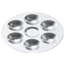 Rewilding 鋁製水彩調色盤 圓形 6格 135 x 135 mm LTSP-2002, 1個