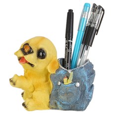 루네타 강아지 펜꽂이, 옐로우, 1개