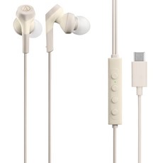 audio-technica 鐵三角 降噪 C-type 入耳式耳機, ATH-CKS330NC, 米色