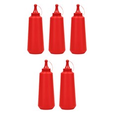 LivingFamily 營業用餐廳番茄醬醬料瓶, 600ml, 5個