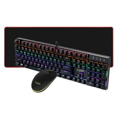 지클릭커 스페셜 키보드 적축 + 마우스 + 장패드 세트, BLACK, GMK-510X, 일반형