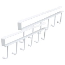 리빙홈디테일 심플 모던 다용도 주방 컵 도구 걸이 후크, 화이트, 2개