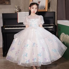 Bebemong Story 女童閃亮蝴蝶結長版洋裝