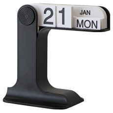 Pick&Home 高級桌上型萬年曆 簡約日曆, 1個, 黑色