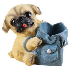 루네타 강아지 펜꽂이, 라이트베이지, 1개