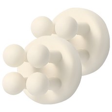 리빙홈디테일 벽부착 다용도 실리콘 칫솔걸이 GE-23, 화이트, 2개