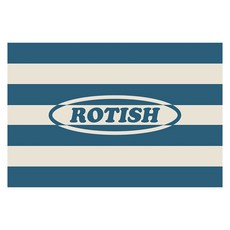 ROTISH 復古條紋可水洗珪藻土腳踏墊, 訂製