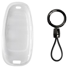 벤딕트 자동차 투명 제로핏 키케이스 + 홀더 세트, 클리어 화이트, {"코드":"기아-09"}