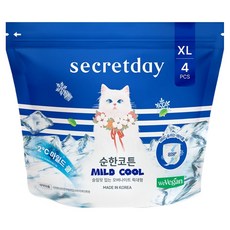 시크릿데이 순한코튼 마일드쿨 입는 오버나이트, 특대형, 4개입, 1세트