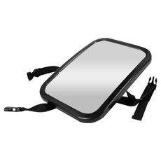 嬰幼兒汽車座椅安全廣角後視鏡, 黑色, 1個