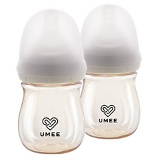 UMEE PPSU雙入奶瓶, 燕麥色, 160ml, 2個
