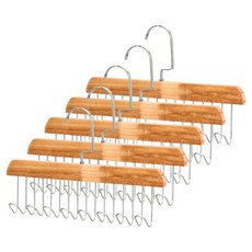 Naniz 多功能領帶內衣掛鉤衣架, 棕色, 5個