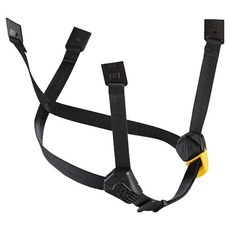PETZL 適用於Vertex Strato工業安全帽的雙重下巴帶替換件, 1個, 黑色 + 黃色