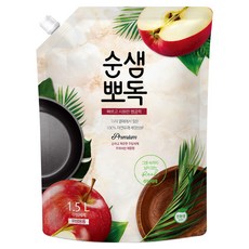 Soonsaem Ppodeuk蘋果香洗碗精補充包, 1.5L, 1個