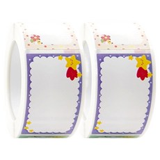 동아피엠에스 네임 견출스티커 세트 25 x 45 mm, B 캐릭터, 2개, 250개입