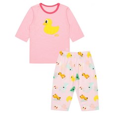 pancoat 兒童用 Popduck 人造絲七分家居服上下套裝 PKTIPLW06Z