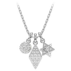 스와로브스키 여성용 덱스터라 로듐 목걸이 5700288 + 쇼핑백 + 메시지카드 + 품질보증서