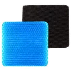 Booth Market 矽膠夏季涼感坐墊 + 椅套套組, 藍色(坐墊), 黑色(椅套)