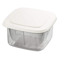 YOSHIKAWA 吉川 New Kitchen 基本款帶濾網矩形儲物容器 SJ2964, 18 x 18 x 10cm, 廚房收納保鮮, 1個
