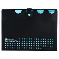 Hataesmall 方便簡約A4文件袋, 黑藍色, 1個