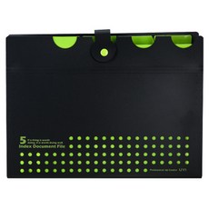 하태스몰 간편한 심플한 파일가방 A4, 블랙그린, 1개