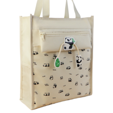 하태스몰 간편한 편리한 파일가방 8011-4, 화이트판다, 1개