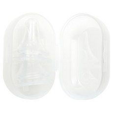 greenmom 嬰幼兒用 母乳實感奶嘴 標準口徑 2入 + 收納盒組, 1套, S(0個月~)