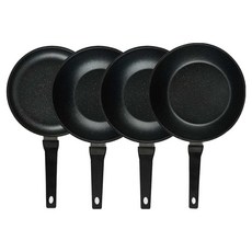 퀸센스 디너 후라이팬 4종 세트 4개, 브라운, 후라이팬 24cm + 궁중팬 24cm(2p) + 궁중팬 28cm, 1세트