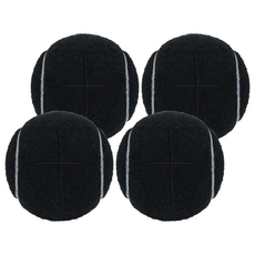 Market Plan 網球造型靜音桌椅腳套, 黑色, 4個