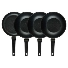 퀸센스 디너 후라이팬 4종 세트 4개, 브라운, 후라이팬 24cm + 궁중팬 24cm(3p), 1세트