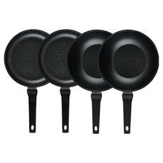 퀸센스 디너 후라이팬 4종 세트 4개, 브라운, 후라이팬 24cm(2p) + 궁중팬 24cm(2p), 1세트