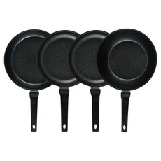 퀸센스 디너 후라이팬 4종 세트 4개, 브라운, 후라이팬 28cm + 후라이팬 24cm(2p) + 궁중팬 28cm, 1세트