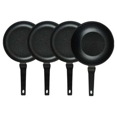 퀸센스 디너 후라이팬 4종 세트 4개, 브라운, 후라이팬 24cm(3p) + 궁중팬 24cm, 1세트