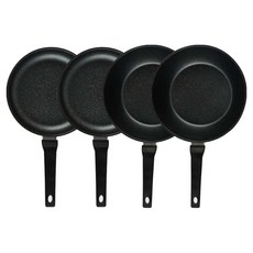 퀸센스 디너 후라이팬 4종 세트 4개, 브라운, 후라이팬 24cm(2p) + 궁중팬 28cm(2p), 1세트