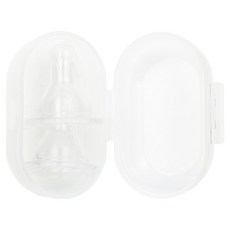 greenmom 嬰幼兒用 Aisok 奶嘴纖細型 2入 hole type + 便攜盒組, 1套, M(4個月~)