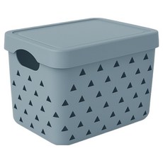 KANIA 多功能收納箱 含蓋, 1個, 灰藍色