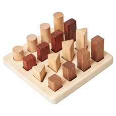 EINBAUM Todoribro 原木教具 形狀配對, 1個, 天然木質