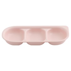 TACKAON 幼兒方形ECOZEN分隔餐盤, 1個, 粉紅色