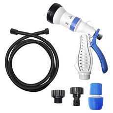 World Clean 多功能陽台浴室清潔槍 + PVC軟管 2m組合, 1套, 黑色(軟管)