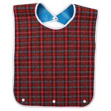 Goodsome 孝親款成人防水圍兜 無口袋 XL, 1個, 紅色格紋