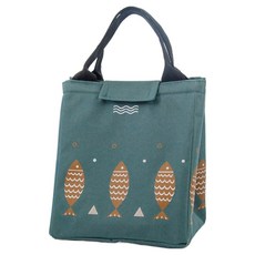 거친언니 산듯한 도시락 보냉가방 피쉬, 다크그레이, 1개