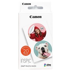 Canon 佳能 Inspic 相紙圓形貼紙 20張 + 藍色校色紙 2張組合, 1套
