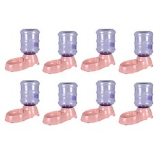 Truly House 貓咪狗狗飲水機 3.8L 超值8件組 粉色, 1組